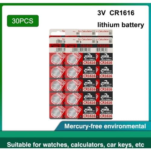 30pc original brand For Eaxell cr1616 3v button cell coin batteries for watch DL1616 BR1616 ECR1616 5021LC L11 L28 KCR1616