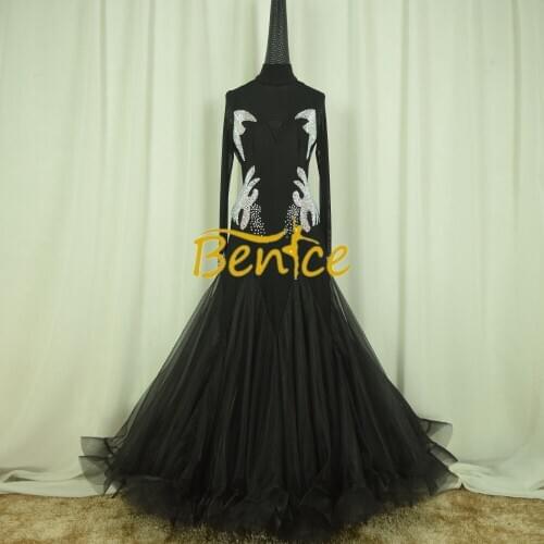 Free Shipping Competition Ballroom Dress for wome Modern Standard Tango Waltz Latin Dance Skirts Ballroom Dance Dress Long Swing