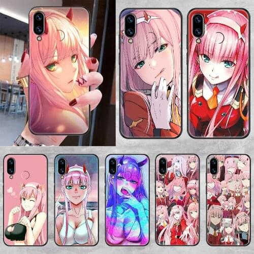 Zero Two DARLING in the FRANXX Phone case For Huawei Honor 6 7 8 9 10 10i 20 A C X Lite Pro Play black pretty cell cover soft