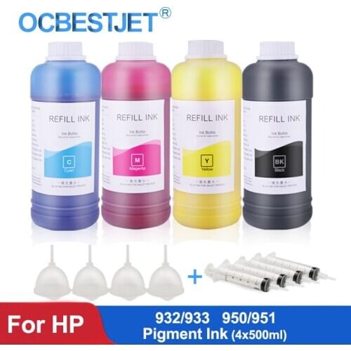 4x500ml Pigment Ink For HP 932xl 933xl 950xl 951xl Pigment Ink For HP 6600 7510 7600 8100 8600 8620 8630 8640 251DW Printer Ink