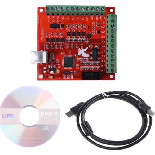 CNC USB MACH3 100Khz Breakout Board 4 Axis Interface Driver Motion Controller