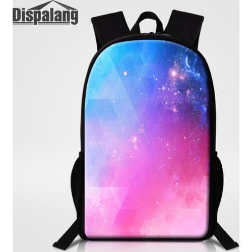 Dispalang New Design Women Men Backpack Kids Book Bag Galaxy Print Fashion Girls School Bags for Teenagers Lightweith Backpack