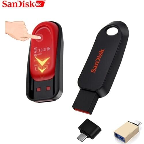 SanDisk USB Flash Drive 16GB 32GB 64GB Pen Drive 16gb Pendrive USB 2.0 Flash Drive Adjustable Memory Stick Black U Disk