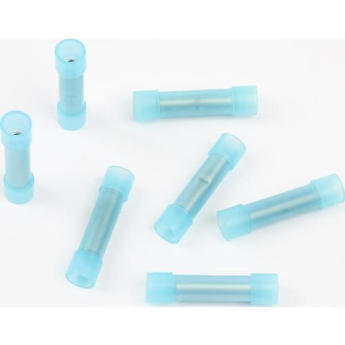 50Pcs BNYF2 Cold pressed,Long Full Insulated Middle Joints Nylon brass Splice Connectors terminal AWG16-14 1.5-2.5mm2