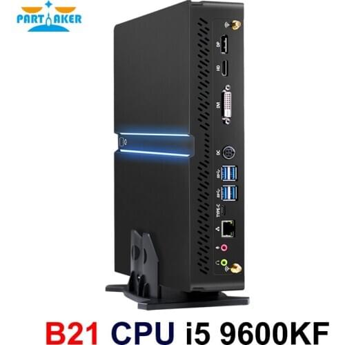 Partaker Powerest Mini PC Intel Core i5-9600KF RTX 2060 6GB GDDR6 GTX1060 Gaming Desktop Computer Windows 10 NVMe HDMI2.0 DP DVI