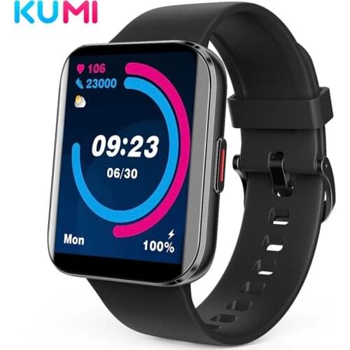 KUMI KU2 1.69” Dual Curved Screen Men Smart Watch Temperature Monitor Sport Fitness Heart Rate Blood Oxygen Tracker Smartwatch