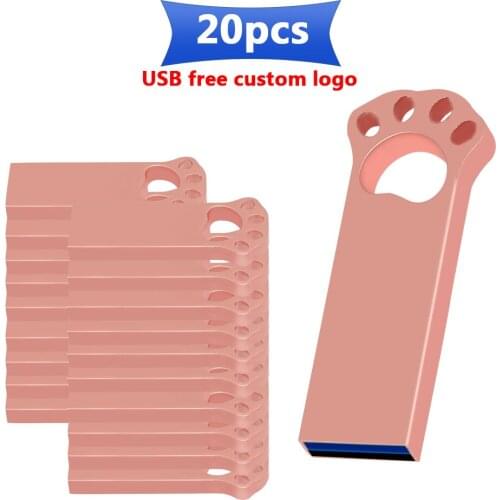 Metal USB Flash Drive 64GB 32GB 16GB Memory stick pen drive USB 3.0 U Disk K112 pendrive 20pcs/lot free Customize logo