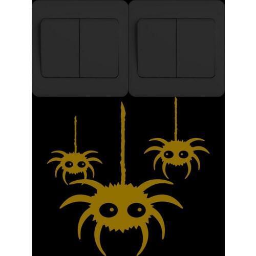 Cartoon Spider Glow in the Dark Wall Sticker Halloween Party Decoration Decal Boy Girl Bedroom Livingroom Decor Luminous Sticker