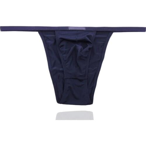 Male U convex underwear mens briefs half a pack of small thin Ice silk underwear briefs waist male underwear