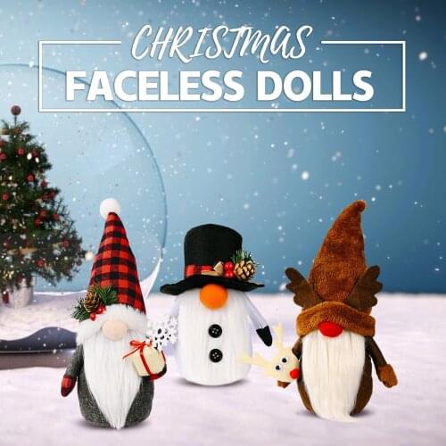 NEW Ornaments Snowflake Christmas Tree Decoration Christmas Decoration Gift Bag Dolls Ornaments Faceless Doll Xmas Navidad 2021