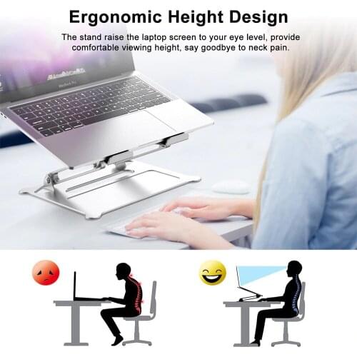 Portable Notebook Computer Bracket Aluminum Alloy Adjustable Notebook Computer Bracket Folding Bracket Lifting Anti-skid Base