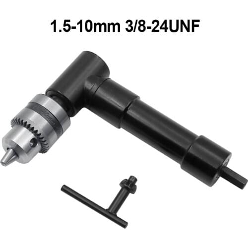 Right Angle Bend Extension Adaptor 90 Degree Right Angle Electric drill Keyless three-jaw chuck corner Impact Drill Adapter