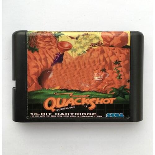 Quak Shot EU/JAP Shell for 16 bit Game Card for Genesis System for Sega Mega Drive