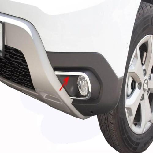 Auto Part For ABS Chrome Exterior Headlight Eyebrow Cover Trims Front Light Lamp Frames Stripes for Dacia Duster 2018 2019 2020