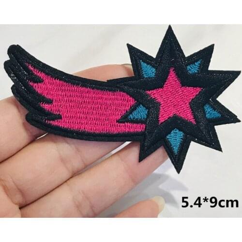 10Pcs Star Meteor Colorful Embroidery Patches For Clothing DIY Iron On Patches On Clothes Bag Custom Patch Accessories