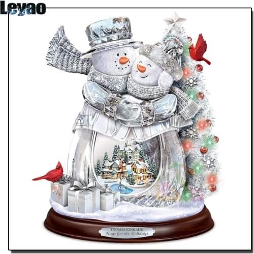 Merry Christmas Snowman Musical Snow Landscape Christmas Home Decor 5d Diy Diamond Painting For New Year Gift Diamond Mosaics
