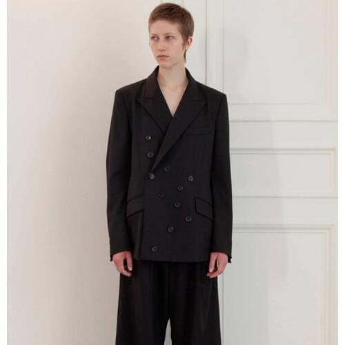 S-6XL!! 2020 Mens suit casual style with many buttons irregular and loose double - breasted