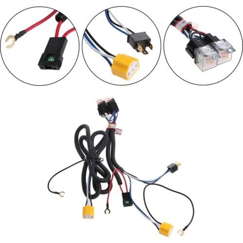 H4 Headlight Fix Dim Light Relay Wiring Harness System 2 Headlamp Light Bulb 28GC