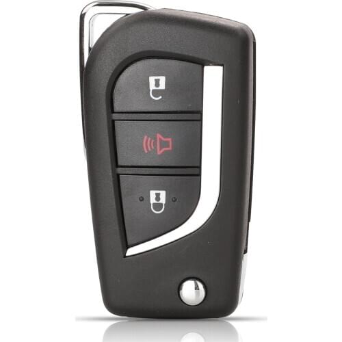 Kutery 3 Buttons Flip Folding Remote Key Shell Case For Toyota Levin Camry Reiz Highlander Corolla With Toy43 key Blade