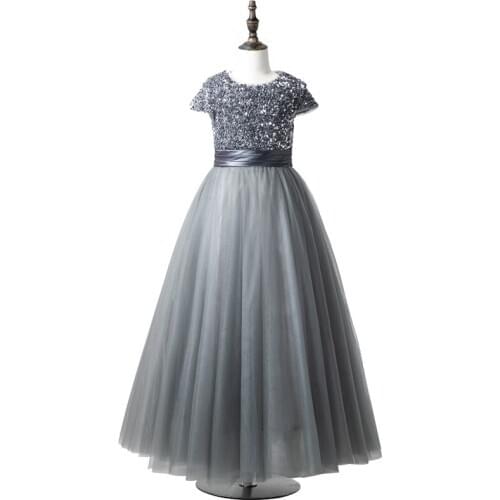 Elegant Party Girl Dress Wedding Princess Birthday Prom Flower Girl Dresses Evening Tulle Corset Roupas Girls Dersses AE50GD