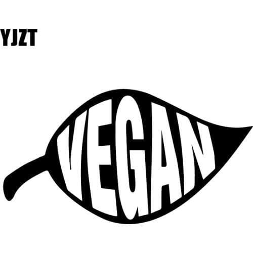 YJZT 16.7X9CM Vegan Leaf Vinyl Car Sticker Rear Windshield Decoration Vinyl Decals C25-1292