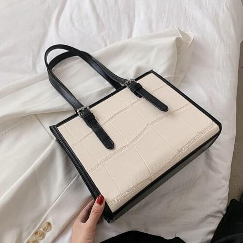 Large Capacity Messenger Bag Korean Fashion Underarm Bag Square Pattern Bag Durable Small Bag