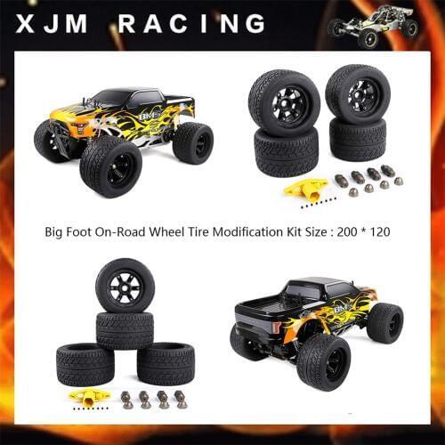 On-Road Wheel Tire with Adapter Wheel Nut 4pc/set for 1/6 FS RACING FG Monster Hummer ROVAN Big Monster Truck RC CAR PARTS