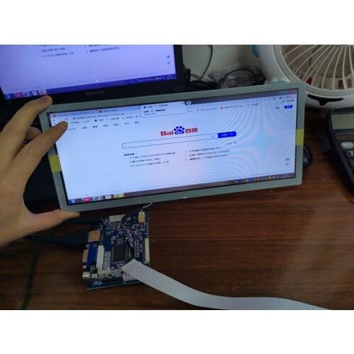 LQ123K1LG03 12.3inch LCD Panel+HDMI+VGA+2AV Lcd Controller Drive Board 1280*480