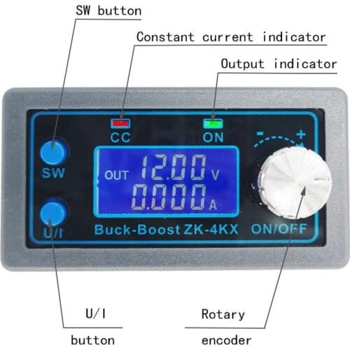 1PCS 0.5-30V 4A 5V 6V 12V 24V Power Module DC Buck Boost Converter CC CV Adjustable Regulated Laboratory Power Supply
