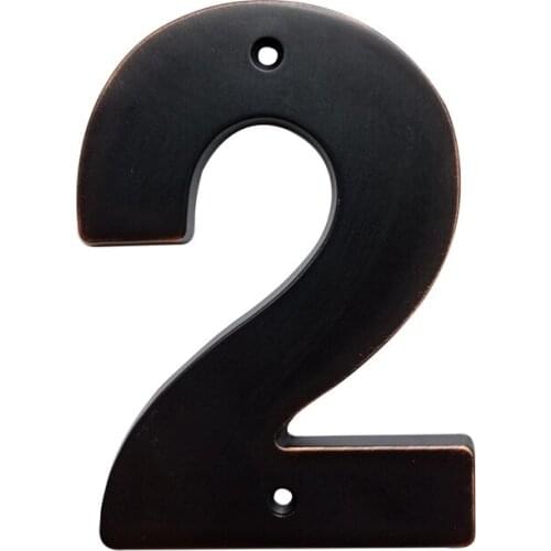 12cm Wide Area Modern House Number Door Home Address Numbers for House Number Digital Door Outdoor Sign Plates 5 Inch. #0-9 ORB