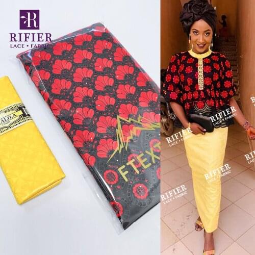 2.5+2.5 Yards Guipure Dry Lace With Embroidered And Bazin Riche Fabric For Elegant Women Daily Birthday Party Dresses Laces