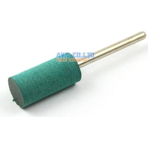 30 Pieces 10x20mm Green Barrel Mounted Rubber Polishing Point Grinding Bit 3mm Shank