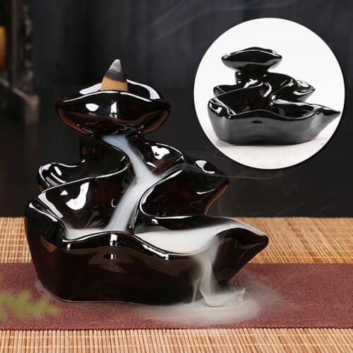 Backflow incense burner ceramic ornaments incense and smoke mountain and flowing water incense