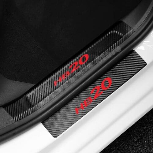 Car Stickers For Hyundai Hb20 Accessories Auto Door Sill Protector Carbon Fiber Car Threshold Sticker Vehicle Supplies
