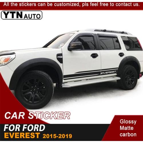 Car Stickers Side Door Stripe Racing Graphic Vinyl Car Decals Decoration Accessories For Ford Everest 2015 2016 2017 2018 2019