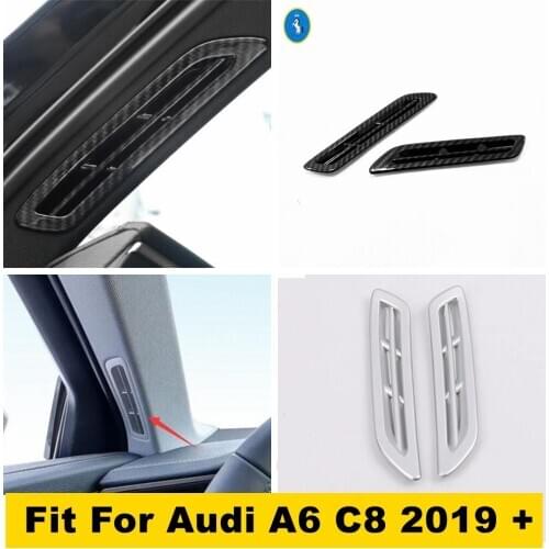 Yimaautotrims Auto Accessory Inner Window Pillar A Air Conditioning AC Outlet Vent Cover Trim For Audi A6 C8 2019 2020 2021 ABS