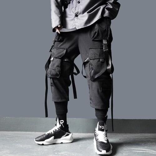 April MOMO 2021 Men Hip Hop Pants Trousers Streetwear Sweatpants Male Casual Fashion Loose Style Spring Autumn Cargo Pants