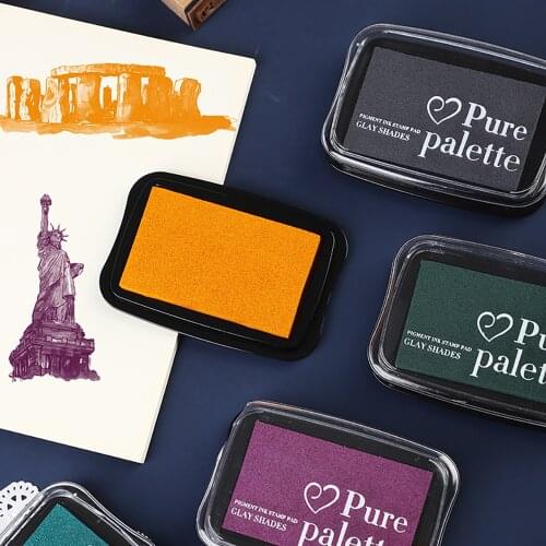Retro Color Inkpad Finger Painting Scrapbooking DIY Decoration Color Inkpad Rubber Stamp Ink Pad