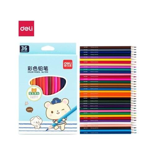 Deli 7019/ Color Pencil / Pen Holder /Students Children /Drawing / Graffiti Filling/Color Lead 36 Colors/Art Pencil