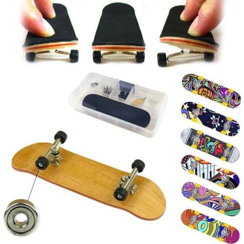 Wooden Fingerboard Professional Stents Skateboard Assembly Kit With Bearings Wheel Messfree Skate Park Accessories Children Gift