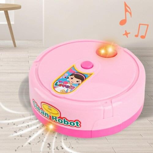 Dollhouse Electric Music Cleaning Machine Vacuum Cleaner Sweeping Robot Toy Children Toy Pretend Play Educationa Toys