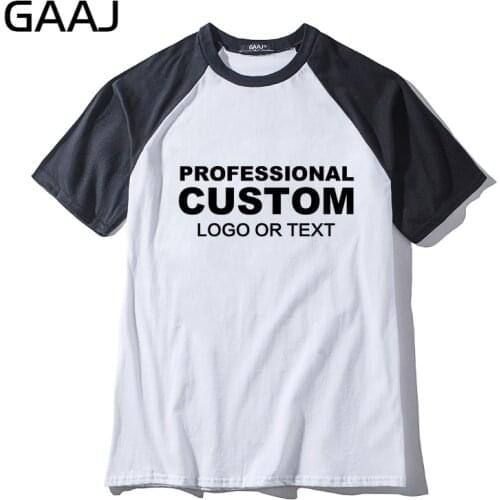 GAAJ Custom T Shirt Raglan Short & Long Sleeve Print Embroidered Logo Name Man & Women For Mens Tops TShirts DropShipping Shop
