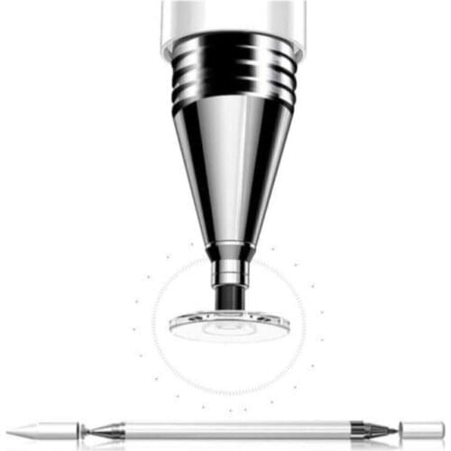 Apple Ipad Iphone Android Compatible Pencil 2 in 1 Disc Type Stylus Pen Delicate Texture Elegant Looking (One Type ballpoint Pen)