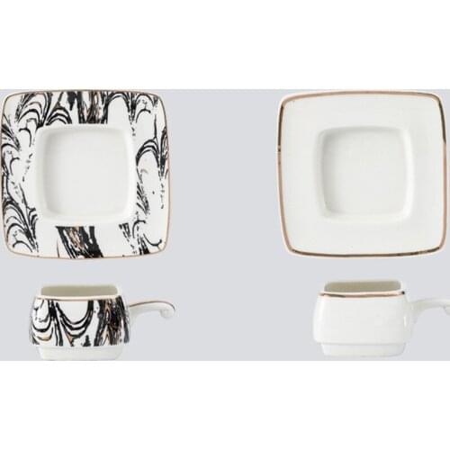 Ceramic Coffee Cup With Saucers Creative Kitchen Office Tableware Tea Cups Modern Home Decor