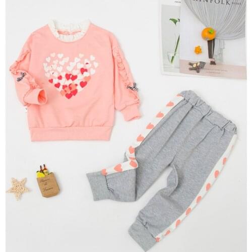 Fashion Baby Girl Clothes For Children Clothing Sets Sweatershirt+Pant 2 Picecs 2021 Girls Sets For Newborns For 1-5 Age