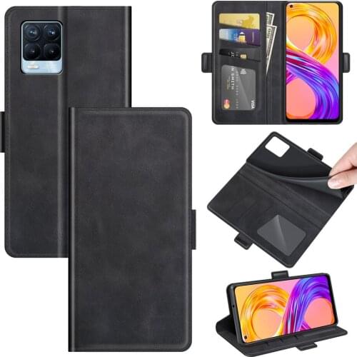 Case For Realme 8 Leather Wallet Flip Cover Vintage Magnet Phone Case For Realme 8 Pro Coque