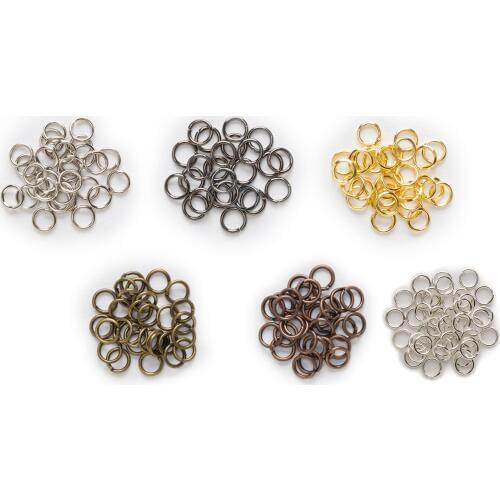 6 Colors Round Open Jump Rings Link Loops Split Rings Connectors Findings DIY Accessories Jewelry Making 4-12mm