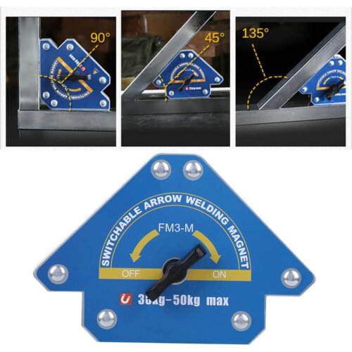 FM3-M Welding Welding Magnet Soldering Locator Tool Magnetic 30-50KG Suction Arrowing-Shape with Switch Welding