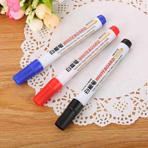 3PCS/Lot 3 Colors Big Capacity Erasable Whiteboard Marker Pen Environment Friendly Marker Office School Supplies