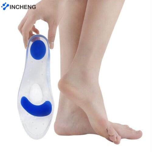 Medical Silicone Orthotic Insoles For Flat Feet Arch Support Orthopedic Soft Shoes Sole insert Heel Pain Plantar Fasciitis Pads